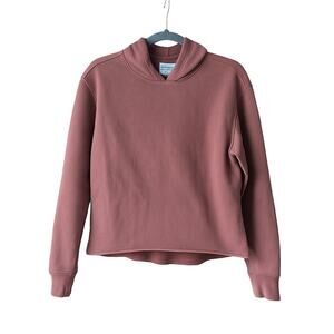 Abercrombie & Fitch Soft A&F Collection Cozy Fleece Cropped Hoodie Mauve SZ XXS